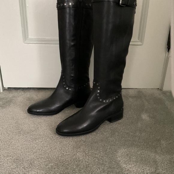 Black leather Paxton riding boots Sam Edelman US 7.5 - Picture 3 of 10